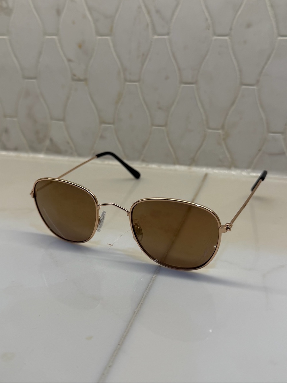 Gold Frame Brown Lens Sunglasses
